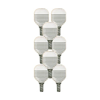 Pickleball White Paddle Paper Plates, Set of 8