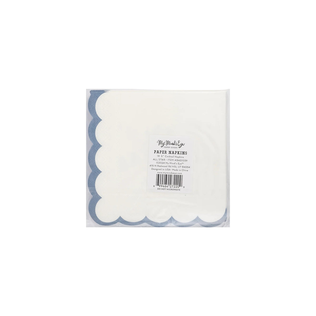 baseball napkin inside packaging