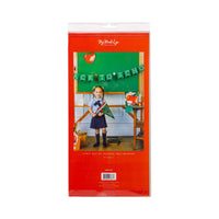 Packaged felt “First Day of School” pennant featuring a child holding the sign in a classroom setup