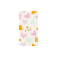 Valentines Paper Napkins with a Candy Heart Design and the saying Hey Sugar Perfect for a 1st birthday party or valentines day party