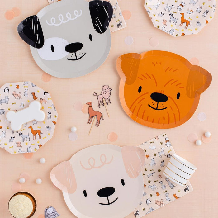 Bow Wow dog party supplies styled on table