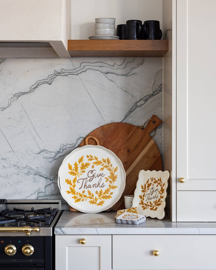Give Thanks Thanksgiving Paper Plates and Napkins