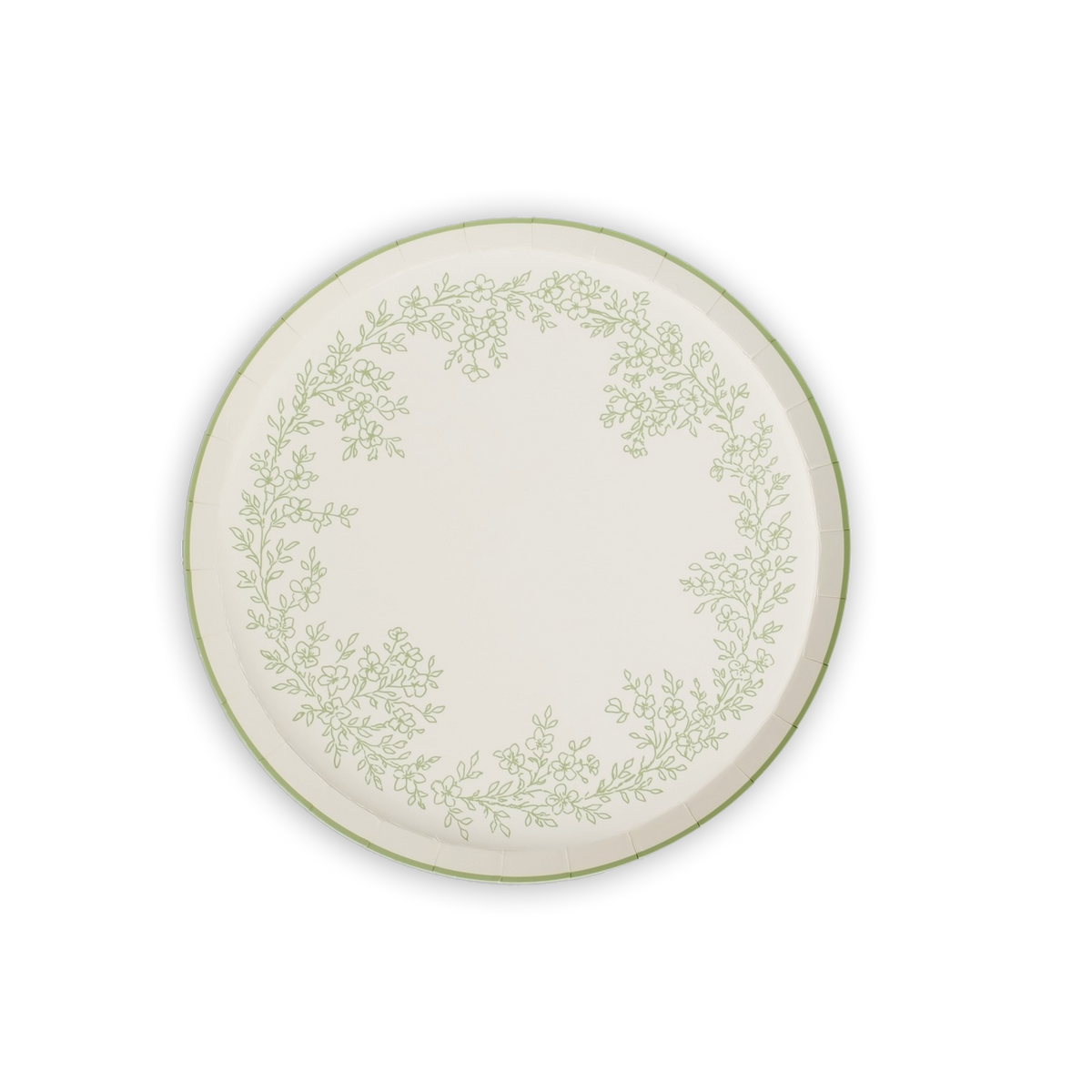 Floral Elegance Sage Dessert Plates