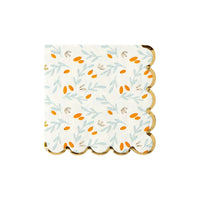 coordinating napkins to Thanksgiving Paper Plate with a Roasted Turkey Design and the word Thankful