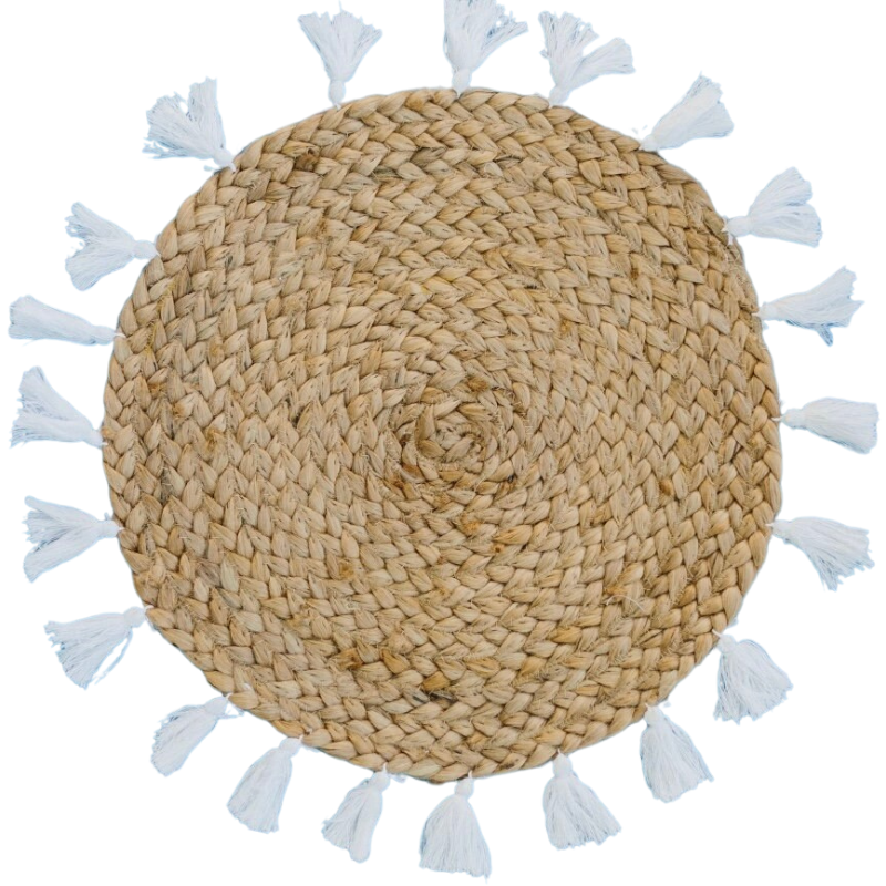 Refresh your table setting with our fringed Rattan Braided Placemats. These Rattan Placemats are a must-have for any stylish Everyday Table and are the essence of effortless summer style. Add a bohemian flair to every meal with these versatile Summer Placemats.