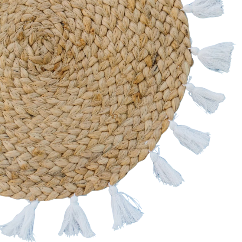 Refresh your table setting with our fringed Rattan Braided Placemats. These Rattan Placemats are a must-have for any stylish Everyday Table and are the essence of effortless summer style. Add a bohemian flair to every meal with these versatile Summer Placemats.