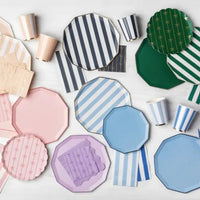 Navy blue signature bow napkins in party tablescape