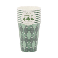 Golf Plaid Paper Cups