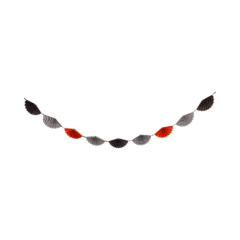 Isolated image of the Fan Bunting Banner displaying 9 open paper fans in alternating patterns.