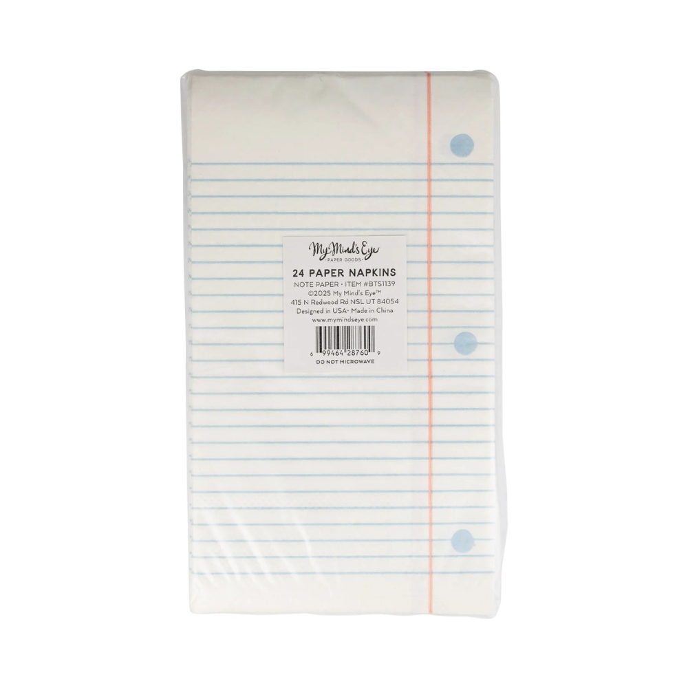 Back to School Notebook Paper Dinner Napkins - Thumbnail 2