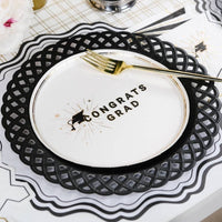 Congrats Grad Gold Foil Paper Dessert Plates