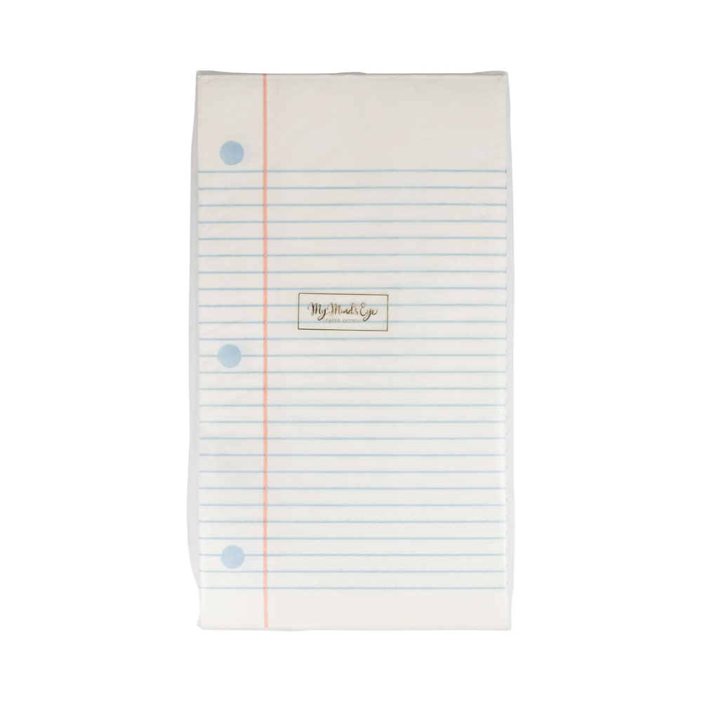 Back to School Notebook Paper Dinner Napkins