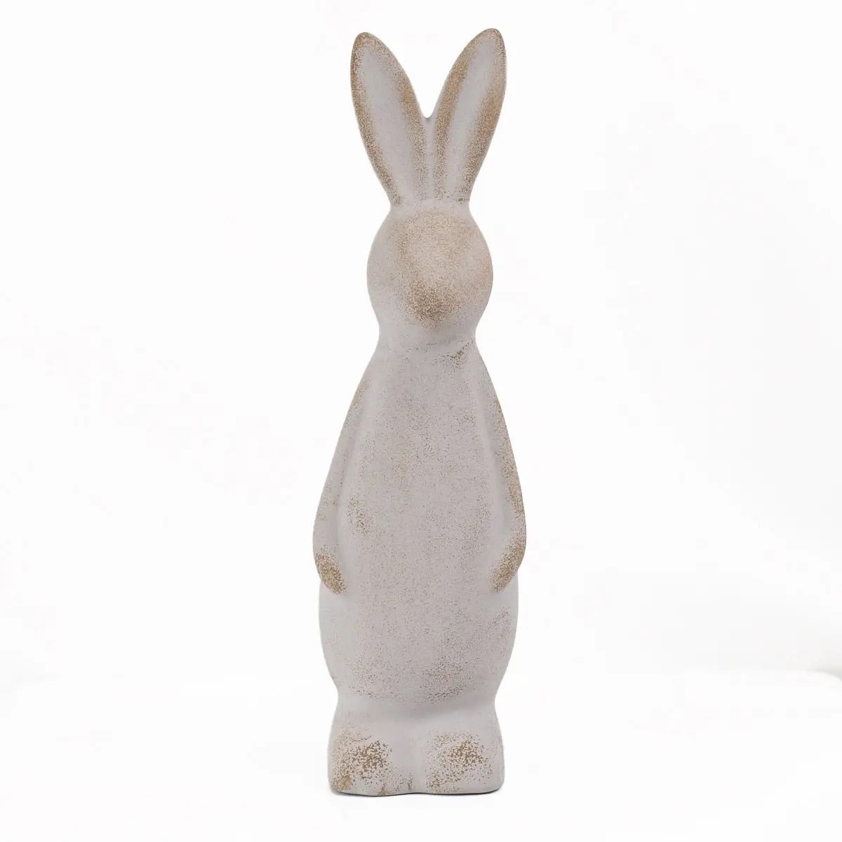 Gray easter bunny table decoration. Modern easter decor.