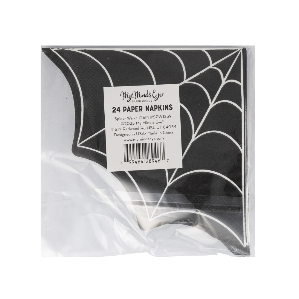 Back of napkin pack with product details label