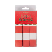 Front packaging of Red & White Fan Bunting Banner with “Retro Christmas” label design.