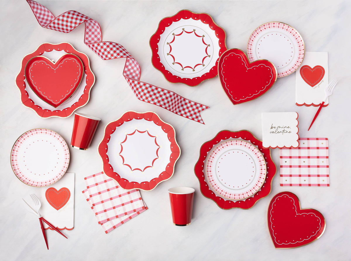 ELEGANT VALENTINE DINNER PLATES