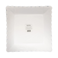 Back side of Green and Pink Stripe 11" Plate Set packaging showing barcode