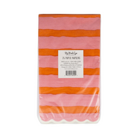 Back view of the napkin package showing product information and barcode.