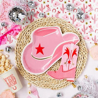 Pink Cowgirl Boot Paper Napkins 18ct | First Rodeo Birthday | Disco Cowgirl Birthday | Bride's Last Rodeo Bachelorette | Cowgirl Party Decor