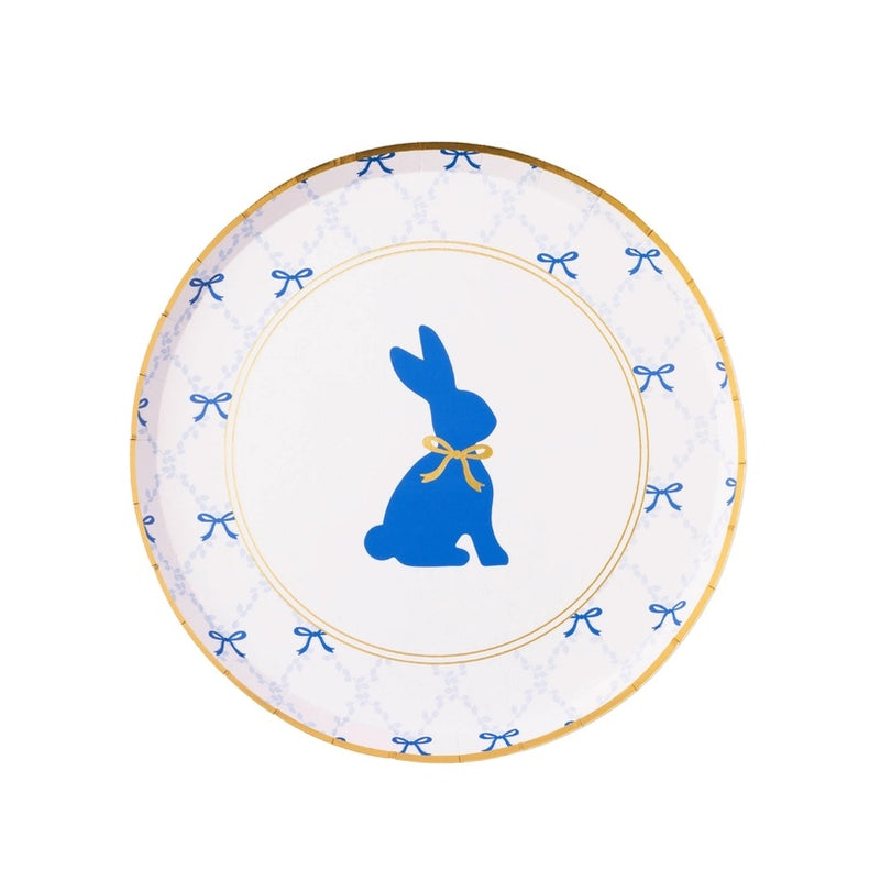 Grand Millennial Easter Small Round Plates styled with pastel tableware for an Easter brunch.