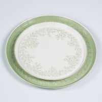 Floral Elegance Sage Dessert Plates