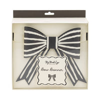 Black and White Bow Valentine's Banner