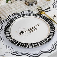 Congrats Grad Gold Foil Paper Dessert Plates