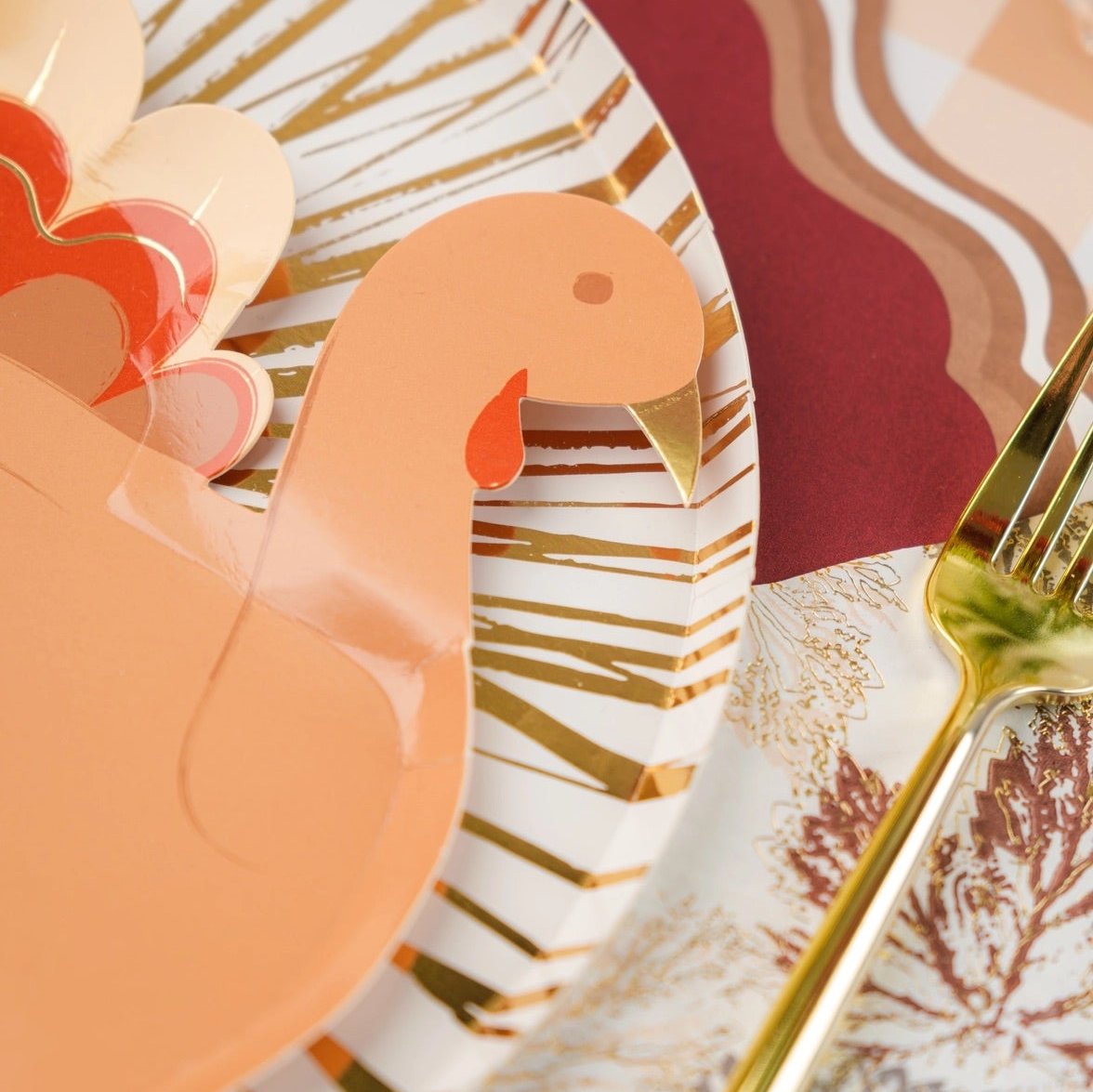 Gold Foil Dinner Paper Plates Set of 8 Moment Co