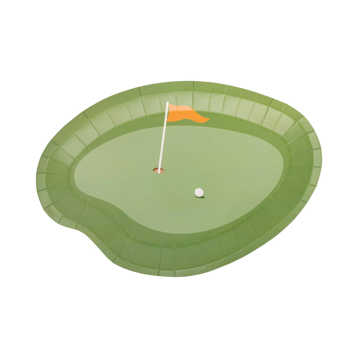 Golf Putting Green Paper Plate