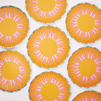 Sunburst Paper Dinner Plates