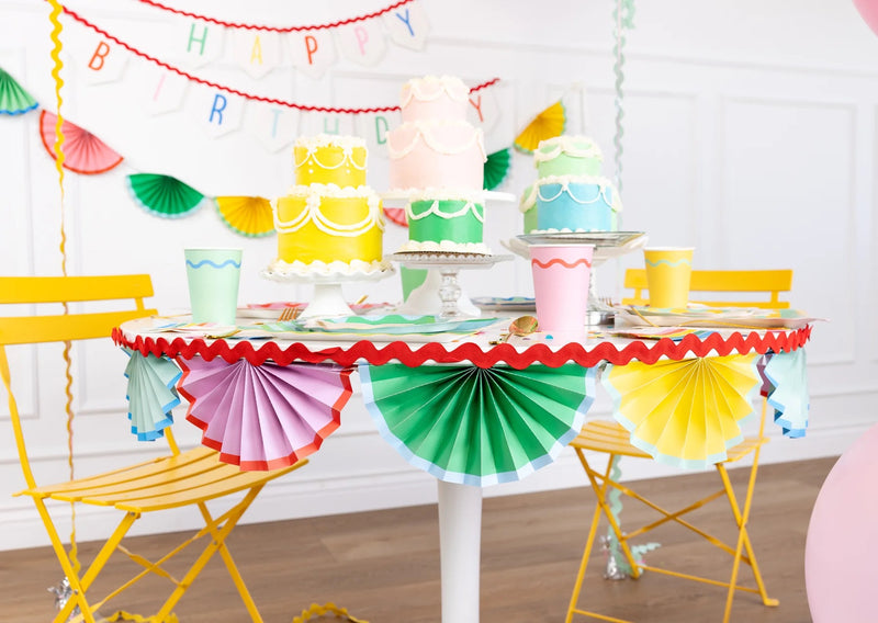 Bright Birthday Bunting Banner, 7ft long | Rainbow Birthday Sign, Art Birthday Party, Summer Birthday, Beach Party Supplies