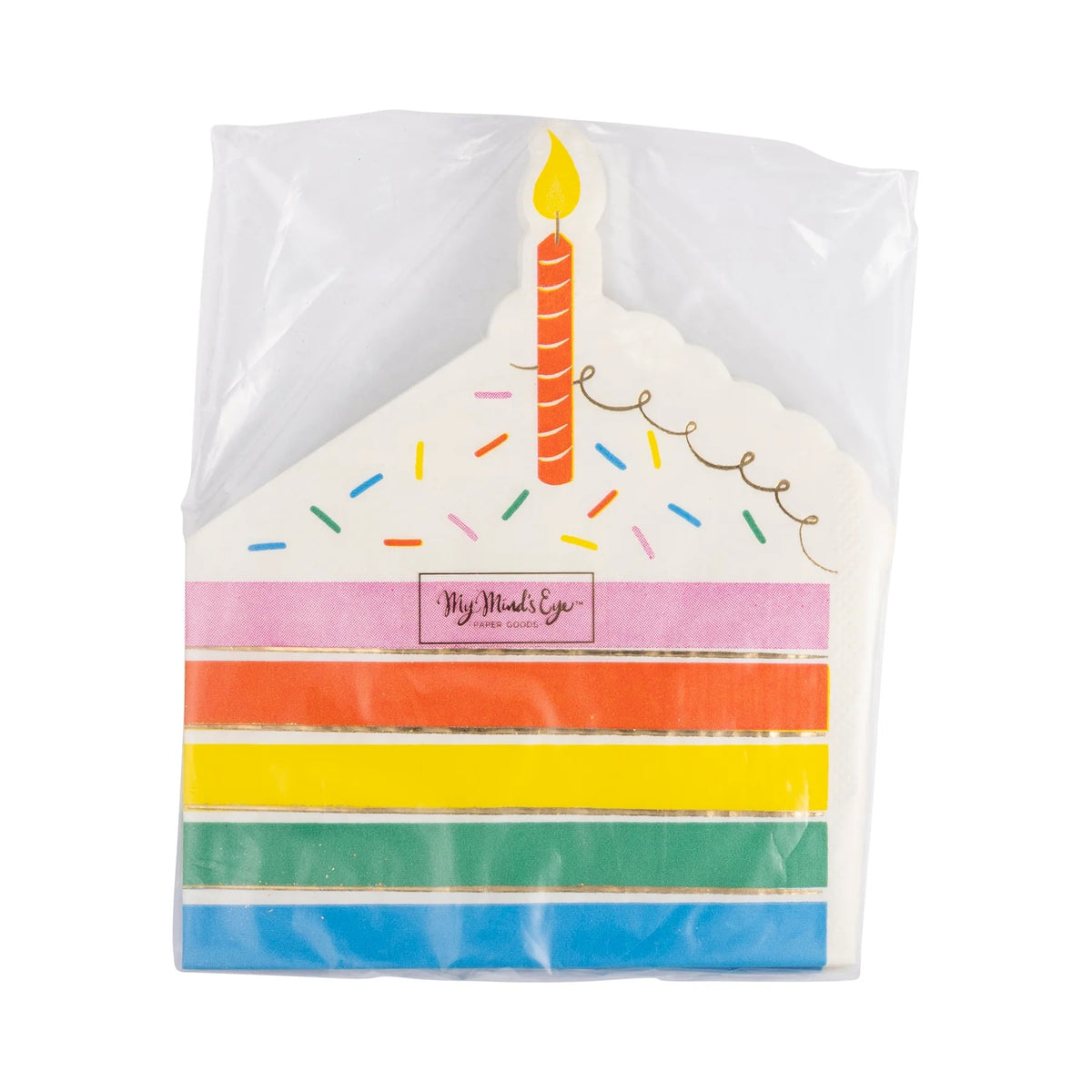 Birthday Cake Shaped Napkins, 18ct | Rainbow Birthday Party, Ice Cream Party Napkins, Sweet Treats Birthday, Sweet One Birthday