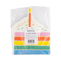 Birthday Cake Shaped Napkins, 18ct | Rainbow Birthday Party, Ice Cream Party Napkins, Sweet Treats Birthday, Sweet One Birthday