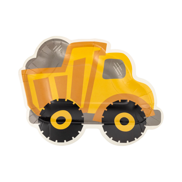 Unpackaged dump truck plate close-up