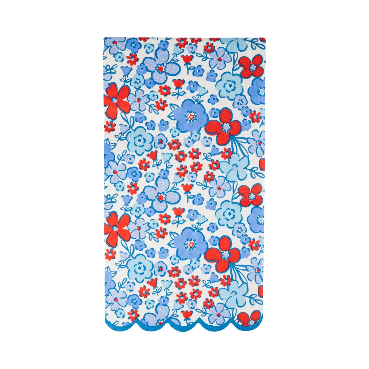 Floral Americana Dinner Napkin, 24ct | Patriotic Napkins, July 4th Paper Napkins, 4th of July Party Supplies, Fourth of July Tableware, USA