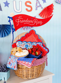 Americana Polka Dot Cocktail Napkins, 24ct | Patriotic Napkins, July 4th Paper Napkins, 4th of July Party Supplies, Fourth of July Tableware