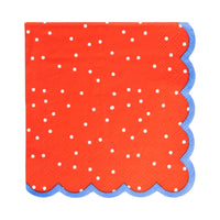 Americana Polka Dot Cocktail Napkins, 24ct | Patriotic Napkins, July 4th Paper Napkins, 4th of July Party Supplies, Fourth of July Tableware