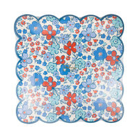 Floral Americana 9" Plate, 8ct | Patriotic Plates, July 4th Paper Plates, 4th of July Party Supplies, Fourth of July Tableware, USA