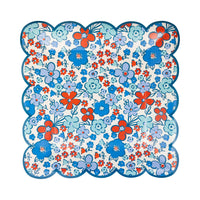 Floral Americana 9" Plate, 8ct | Patriotic Plates, July 4th Paper Plates, 4th of July Party Supplies, Fourth of July Tableware, USA