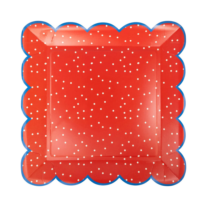 Red Polka Dot 10" Paper Plates