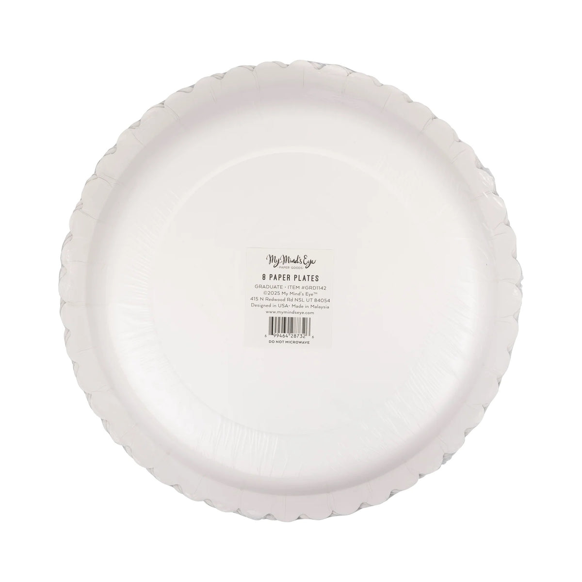 Black Graduate Paper Plates