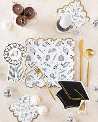Grad Hat Shaped Cocktail Napkins