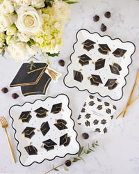 Grad Hat Shaped Cocktail Napkins