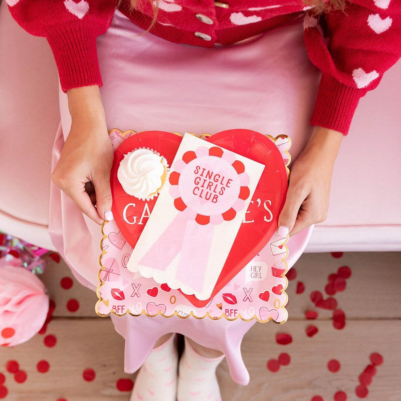 Galentine's day paper dinner napkins