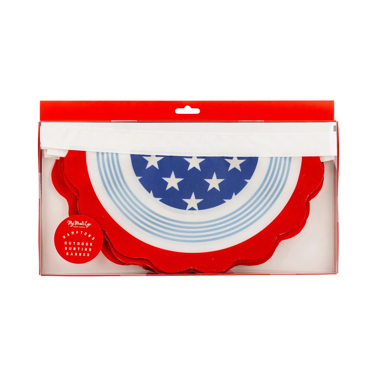 Red, White and Blue Bunting Outdoor Banner | 4th of July Banner, Patriotic Banner, Patriotic Paper Banner, 4th of July Party Decor