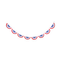 Red, White and Blue Bunting Outdoor Banner | 4th of July Banner, Patriotic Banner, Patriotic Paper Banner, 4th of July Party Decor