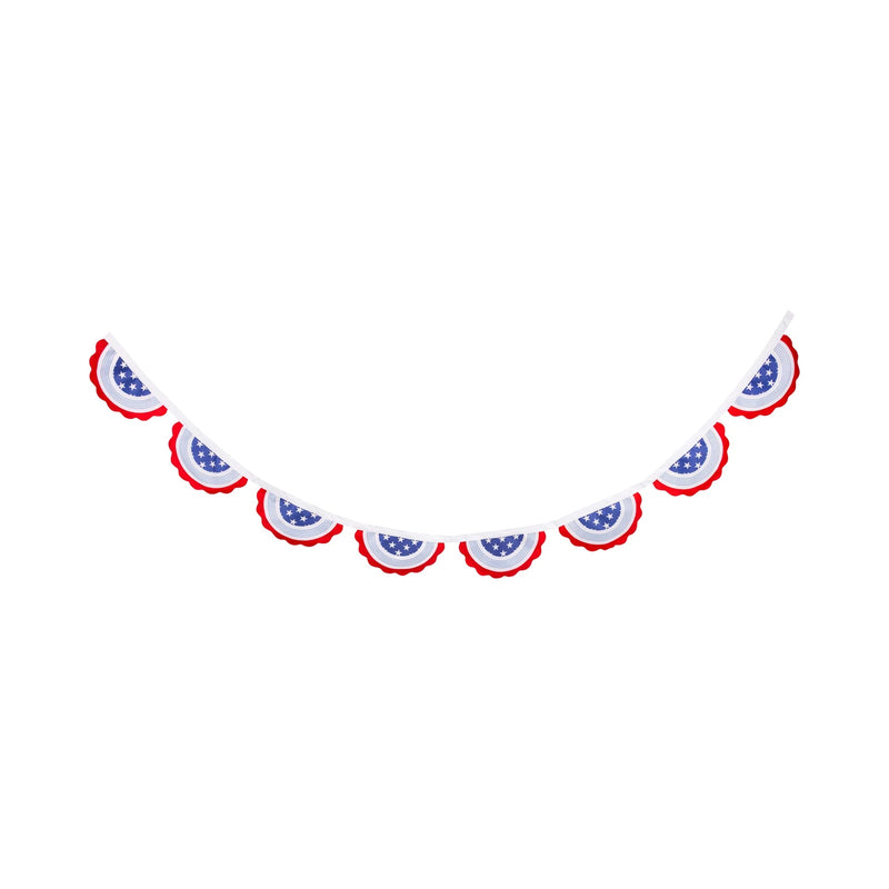 Red, White and Blue Bunting Outdoor Banner | 4th of July Banner, Patriotic Banner, Patriotic Paper Banner, 4th of July Party Decor