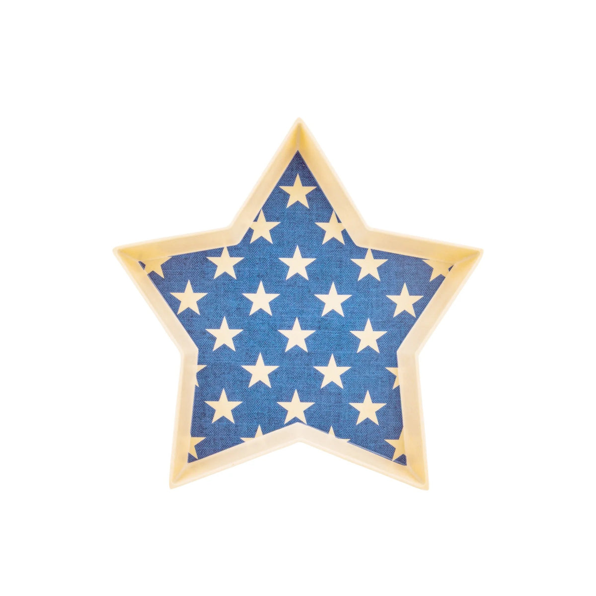 Hamptons Star Shaped Bamboo Reusable Tray Set | July Fourth Tray, 4th of July Serving Platter, Red White and Blue Trays, Independence Day