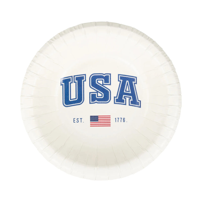 Hamptons USA Paper Bowls, 8ct | July Fourth Bowls, 4th of July Serving Bowls, Red White and Blue bowls, Independence Day Party, Memorial Day