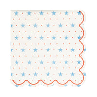 Hamptons Petite Stars Cocktail Paper Napkins, 24ct | July Fourth Napkins, 4th of July Napkins, Red White and Blue Napkins, Memorial Day